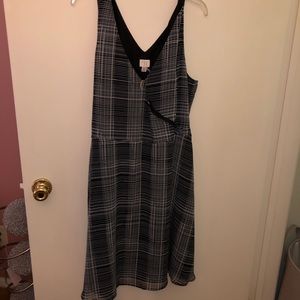 A New Day Black Plaid Tie Waist | XXL